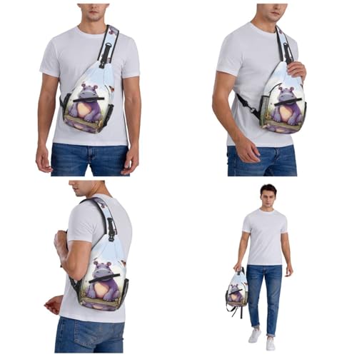 Mochila tipo sling negra para uso al aire libre miniatura 6