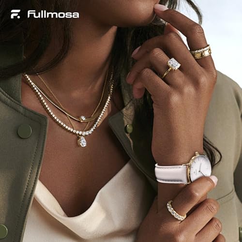 Image of Fullmosa 2 Pack 18mm Leather Watch Bands Quick Release Watch Strap for Men Women, Soft Replacement Strap Wristband with Stainless Steel Buckle,18mm Toffee Brown&White /Silver&Rosa