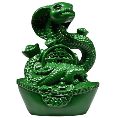 Generisch Estatua de serpiente del año de la estatua de la serpiente, figura de serpiente de Año Nuevo, diseño tradicional de serpiente para dormitorio, salón, área de trabajo, coche, estudio