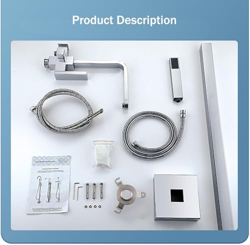Ensemble de douche et robinet de baignoire autoportant stable et sans fuite - 7