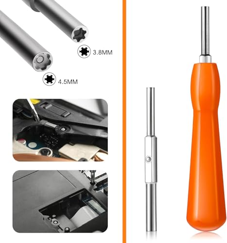 Zhenghebuy Gamebit-Schraubendreher 4.5mm & 3.8mm,2 In 1 Double-End-Bit Gamebit-Sicherheitsschraubenzieher,Geeignet für die Meisten Konsolen,Spielekassetten