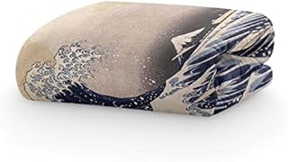 PICANOVA  Throw Blanket 150x100cm  Katsushika Hokusai The Great Wave off Kanagawa  Blanket with Picture  Soft and Cozy Flannel Fleece Cuddle Blanket 510g/qm  Classic Collection