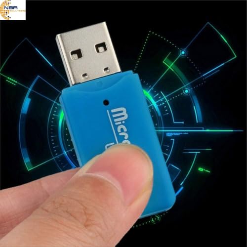 Image of NBR USB 2.0 Mini Portable Memory Card Reader Adapter Hub for PC Laptop Computer TF Micro SD Random Colour- 1 pc.