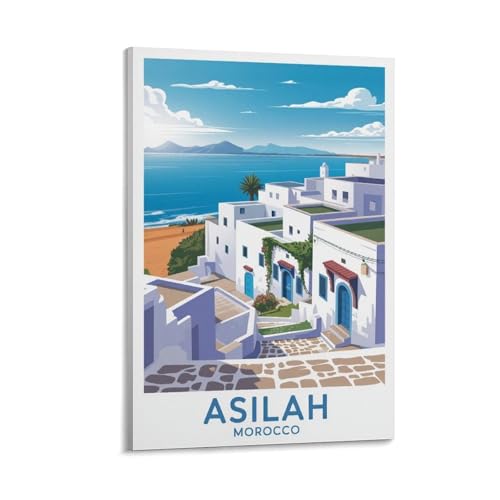 Affiche voyage Asilah vintage pour une décoration salon évasion