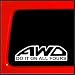 AWD Do It On All Fours - 6"x1.75" Vinyl Sticker for car truck 4x4 laptop