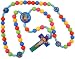 Child Saint Multi Color Prayer Beads with Nativity Centerpiece 15 Inch Cord Rosary for Kids
