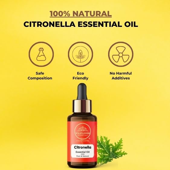 Image of Citronella Essential Oil for Diffuser and Aromatherapy, Skin, Massage, Candle and Soap Making Fragrance | Pure and Natural | Premium Grade 15ml (0.5 oz)