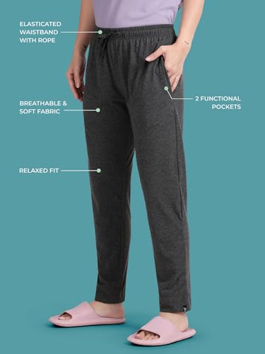 Image of TWIN BIRDS Women Cotton Textured Night Pant | Pyjama Loungewear Sleepwear