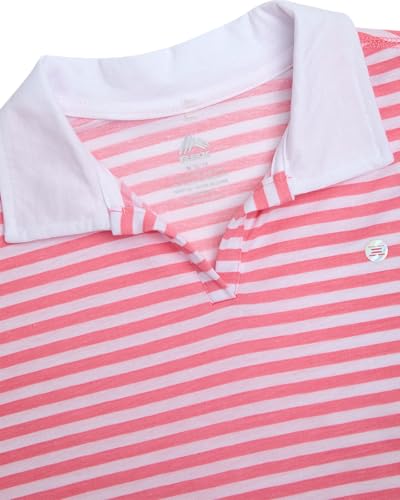 Image of RBX Girls Skirt Set - 2 Piece Lightweight Ribbed Polo Shirt and Stretch Performance High Waist Athletic Skorts for Girls