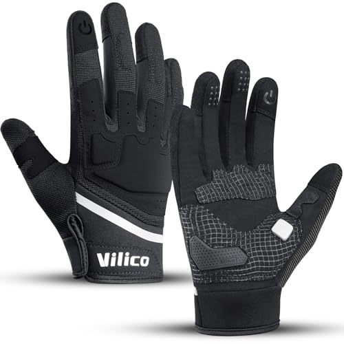 Vilico Guantes Moto Verano Hombre Protecciones En Nudillos Dedos, Antideslizante,Pantallas Táctiles, Guantes tácticos para Airsoft, Motocicleta,Caza, al Aire Libre