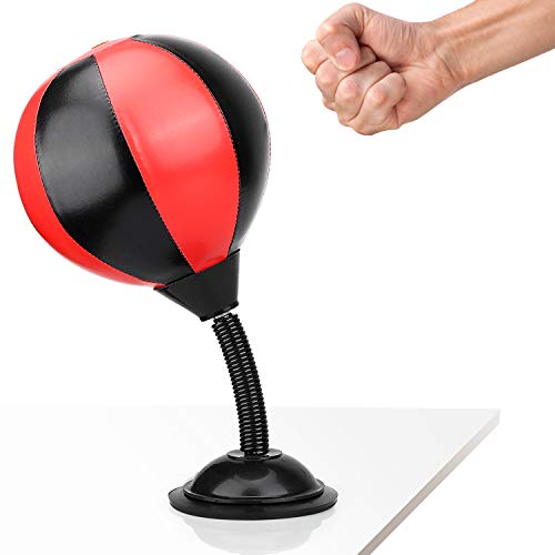 ViperGear Speed Bag Desktop Punching Bag with Strongest Suction Cup - Boxing Punching Bag Stress Buster | Desktop Punching Bag Stress Relief Gift for Dad and Gift for Boss
