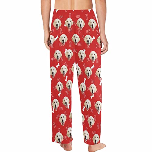 MyPupSocks Custom Face White Men's Pajamas Pants Soft Photo Bottoms Pants Paws S-2XL2