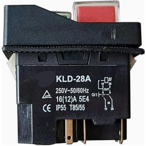 Interruptor de botón KJD17 evita arranques sorpresa tras caídas de tensión eléctrica