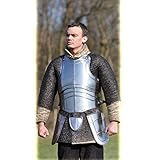 AnNafi Medieval Jousting Knight Body Armor | Cuirass 18g Replica Adult Warrior Guard Silver Costume| Protective Antique King Body Suit
