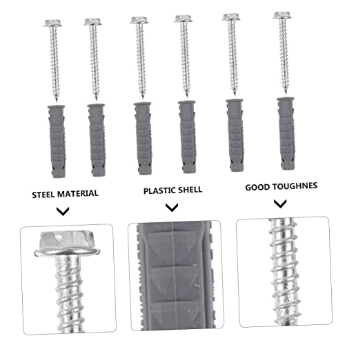 Alipis Juego de Anclajes y Tornillos para Pared 12 piezas miniatura 3