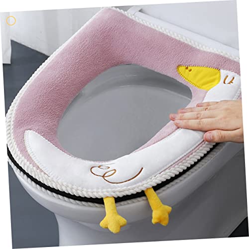 Cabilock 1 Stück Cartoon Toilettensitzauflage Klebrige Toilettenabdeckungen Waschbare Toilettenmatte Klebrige Toilettenauflage Badezimmer Toilettenmatte Universal Toilettensitzkissen – Bild 6
