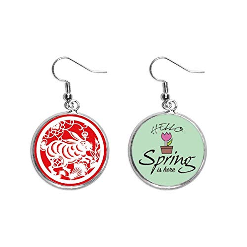 Pendientes de conejo del zodiaco chino un regalo de primavera ideal