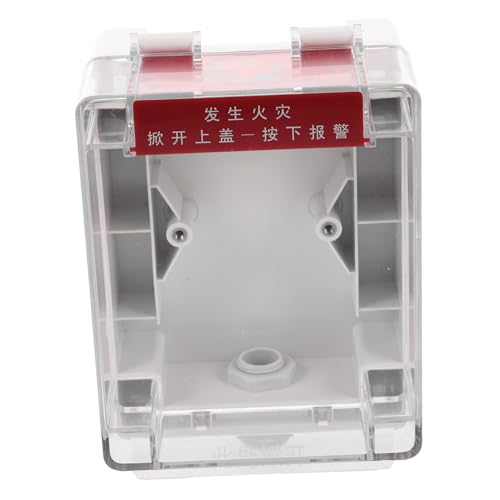 NUOBESTY Transparente para Botón de Parada de Emergencia Protector de Interruptor Manual Resistente al Agua Instalación Fácil sin Herramientas Compatible con Varios de Pulsadores de Alarma