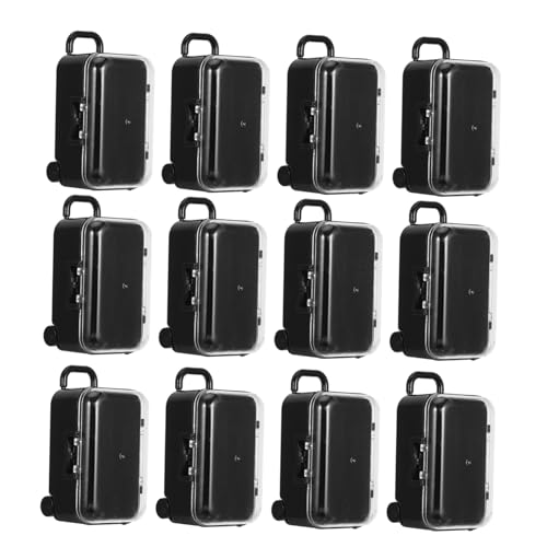 FUTUREORYY 12個透明プラスチック製ミニスーツケース型 ボックス 小物収納 贈り物包装 キャンディーボックス パーティー結婚式ウェディングプレゼント用