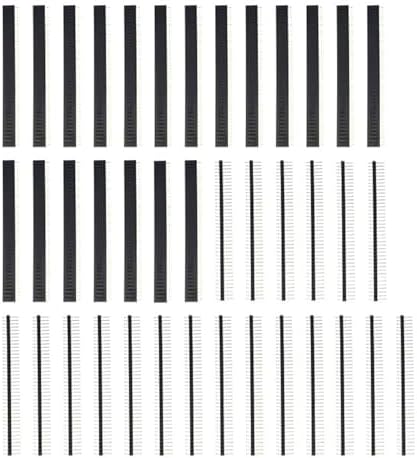Total 40pcs,20 for each type, 40 Pin Single Row Male and Female Pin Header Connector Kit Pin Strip