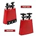 BESPORTBLE Metal Cowbell for Drum Sets - Percussion Cowbell with Mute Strip - Musical Instrument Accessory for Drumming Practice Concerts Gatherings