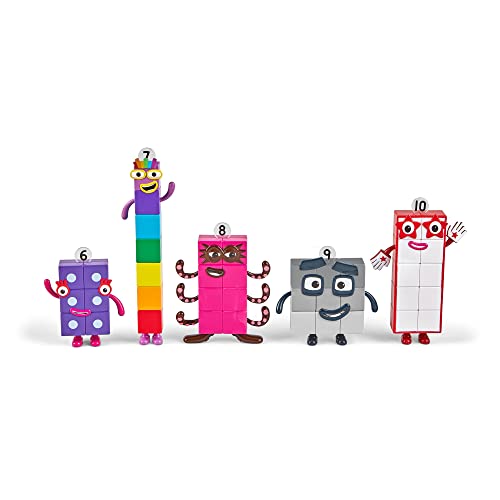 Learning Resources Przyjaciele Numberblocks 6 – 10, Figurki do zabawy, Oficjalne figurki kolekcjonerskie dla dzieci od lat 3