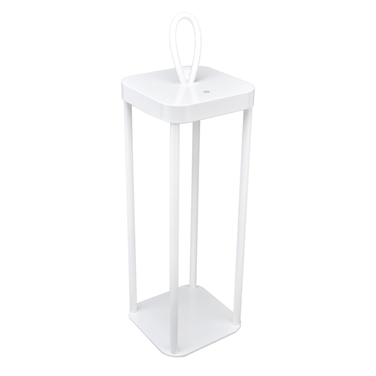Lanterna LED Ricarica USB Luci da campeggio 2 livelli dimmerabili Batteria a lunga durata 5000mAh Corpo in lega di alluminio IP54 Impermeabile per campeggio all'aperto Camera da (Bianca)