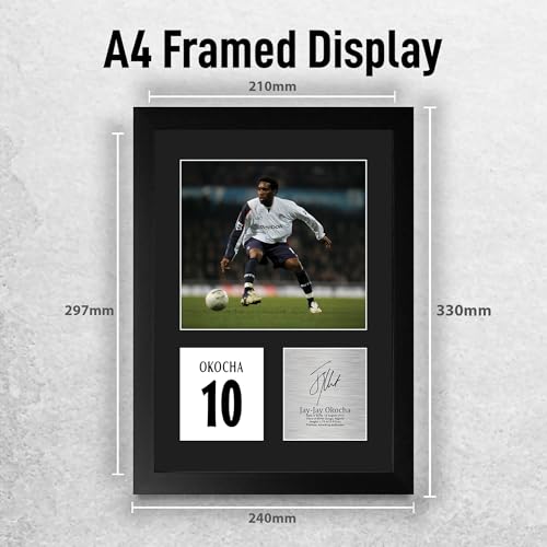 Autógrafo de Jay-Jay Okocha enmarcado para decorar despachos y habitaciones futboleras 2