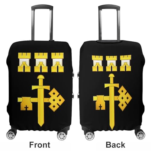 Flag of Ternopil Oblast Travel Luggage Cover for Suitcase 19-32 Inches Elastic Washable Baggage Protector3