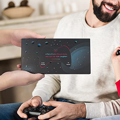 Do Not Disturb I'm Gaming Socks, Gaming Sock Funny Novelty Great Valentine's Day Gifts for Teen Boys Mens Gamer Kids Sons Husbands Boyfriends