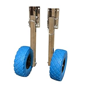 DENEST SlipreDer voor opblaasbare boten, inklapbaar, roestvrij staal, starwielen voor boten, rubberboot, eenvoudige aanhanger, sliprDer rubberbootrader De transportfiets met as