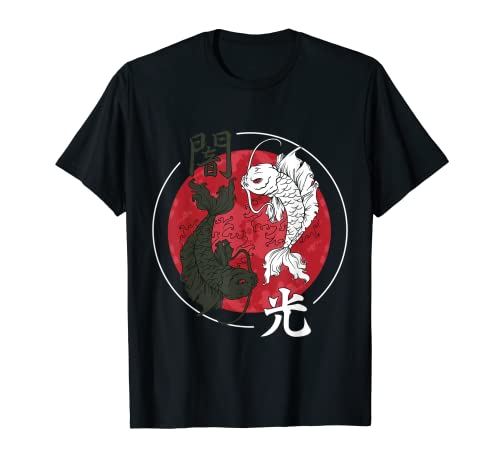 Kanji japonais clair et obscurité inspiré du Ying et du Yang T-Shirt