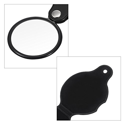 Hestya 10X Mini Magnifying Glass Folding Pocket Magnifier Bigeye Glass Loupe With Black Rotating Protective Holster For Reading Newspaper, Book, Magazine, Science Class, Hobby, Jewelry (4) #TOP5