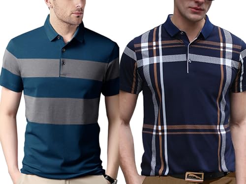 Image of Noble Monk Men's Polycotton Regular Fit Polo T-Shirt Half Sleeves |Polo Collar | Casual T-Shirt
