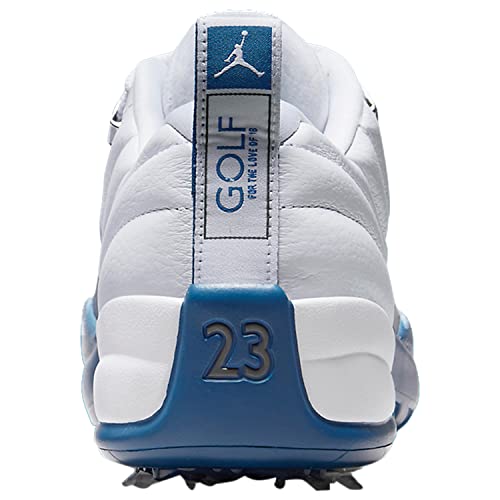 Air Jordan 12 Low Golf Shoes (White/French Blue, us_Footwear_Size_System, Adult, Men, Numeric, Medium, Numeric_9_Point_5)4