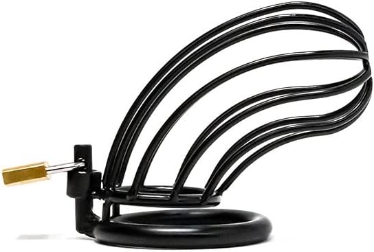 Male Cage Chastity Device Chastity Lock Cock Cage Sex Toys for Men Beginner Cage with Sunglasses to Prevent Erection Bondage (Color : Black, Size : 50mm)