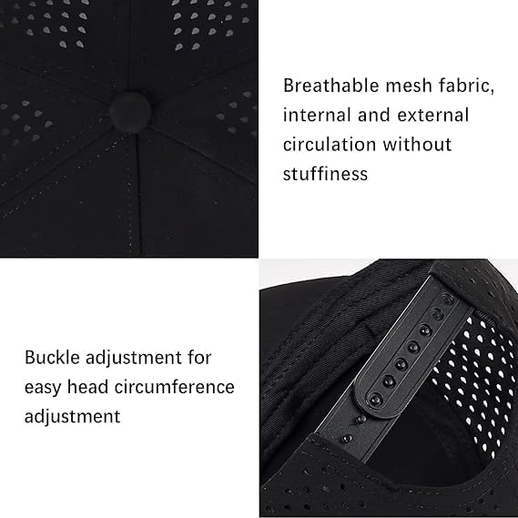 Custom Logo Quick Dry Baseball Cap Snapback Hats Mesh Trucker Hat for Men Women Water-Resistant Outdoor Golf Hat Ball Cap - Image 5