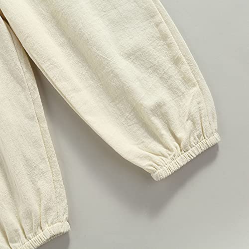 Toddler Baby Girl Boy Overalls Clothes Simple Style Solid Wide Shoulder Straps Suspender Trousers Unisex Kid Outfit (Apricot,5-6 Years) #TOP6