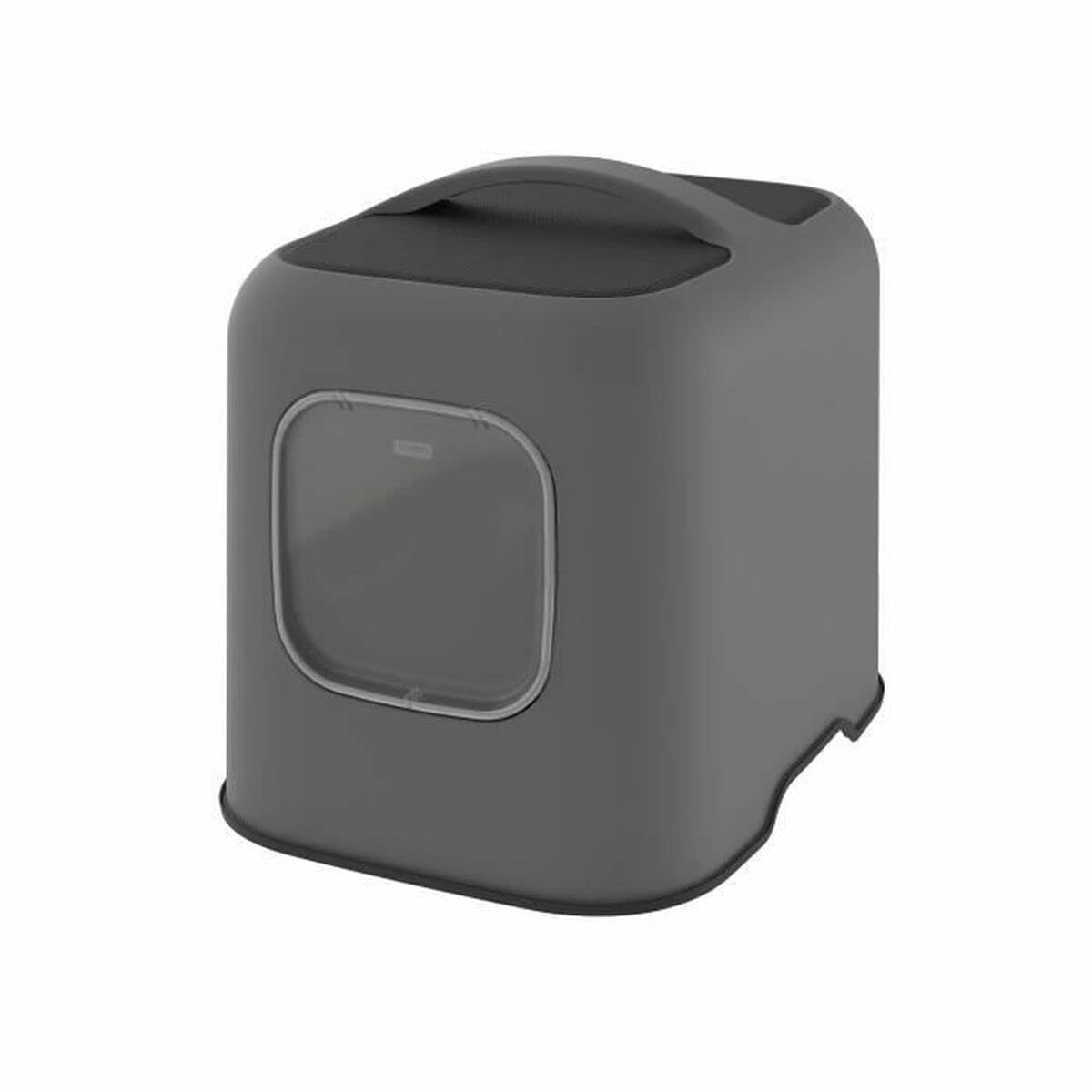Rotho MyPet Biala Cat Litter Tray with Hood and Scoop, Plastic (PP Recycled), Anthracite, (51.0 x 39.5 x 44.3 cm) โ image 1