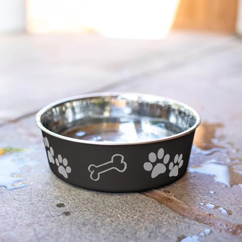 image for Loving Pets Bella Dog Bowls- Stainless Steel Dog & Cat Bowls - Spill P