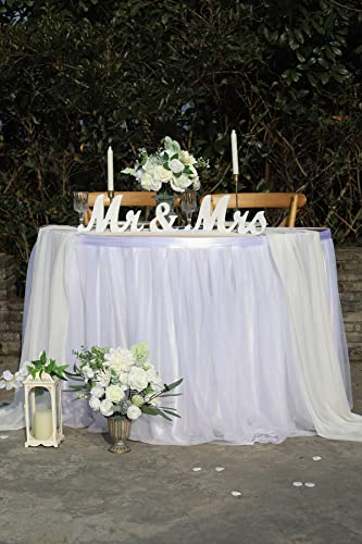 Aivanart Wedding Decoration Supplies Set(Pack Of 2) - 400Pcs Orange Silk Rose Petals & 10Ft Ivory Chiffon Table Runner For Table Centerpieces Reception, Bridal Shower,Birthday Party, Home Decorations #TOP6