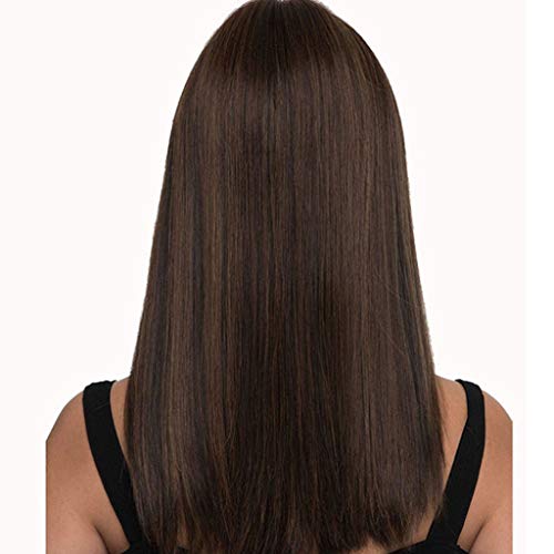 Perruques longues marron foncé pour changer de look facilement - 3