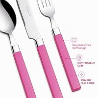 EXZACT 16 teilig Rosa Besteckset Edelstahl Besteck für 4 Personen – Ansicht 5