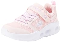 Skechers Kids Sola Glow Hook & Loop Sneaker, Light Pink, US 1 Big Kid