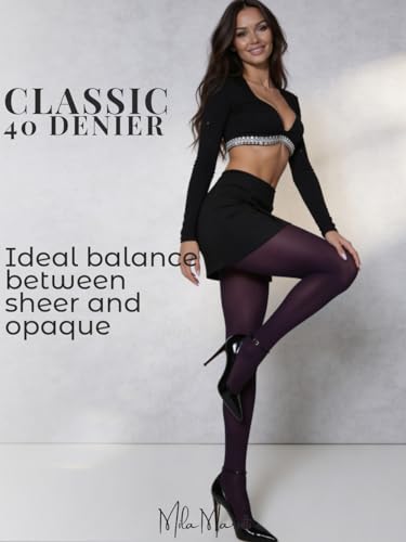 Image of Mila Marutti Women's Tights Semi Opaque Stockings for Women | Semi Sheer Pantyhose Nylons | Made in EU
