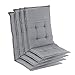 Produktbild Homeoutfit24 Elbe Gartenstuhlauflagen Hochlehner, 4er Set, Made in Europe, Gartenstühle Sitzauflagen, Gartenstuhlauflagen, Sitzkissen, Polsterauflagen UV-Beständig, Sitzkissen, Hochlehner Auflagen