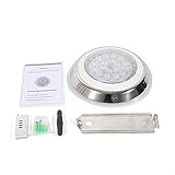 DYRABREST 12V 54W LED Swimming Pool Light,Underwater Color Changing Stainless Steel IP68 Waterproof