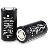 Keeppower IMR18350 High Drain Li-ion Battery Flat Top Rechargeable 1200mAh 10A Discharge 3.7V Lit...