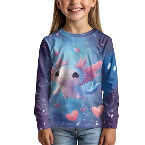 Image of WELLFLYHOM Long Sleeve T-Shirt for Boys Girls 3-16 Years Old Tee Tops Crewneck Pullover Shirts Fall Outfits