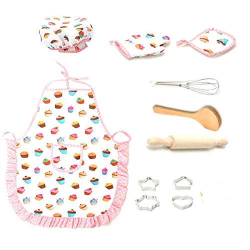 WUYALI! 11pcs Children Pretend Role play Cooking Kids Chef Play Set Kids Cooking Playset Kids Pretend Play Toy for 3 Year Olds Kids and Up Baking Tools